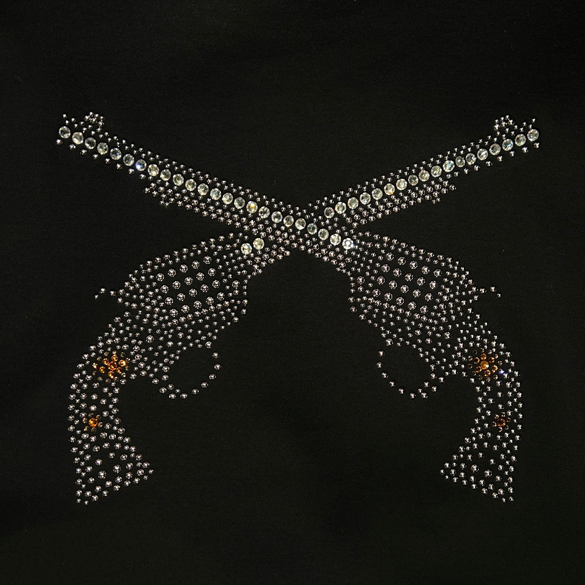 画像をギャラリービューアに読み込む, WOMENS CROSSGUN METAL T-SHIRT / BLACK