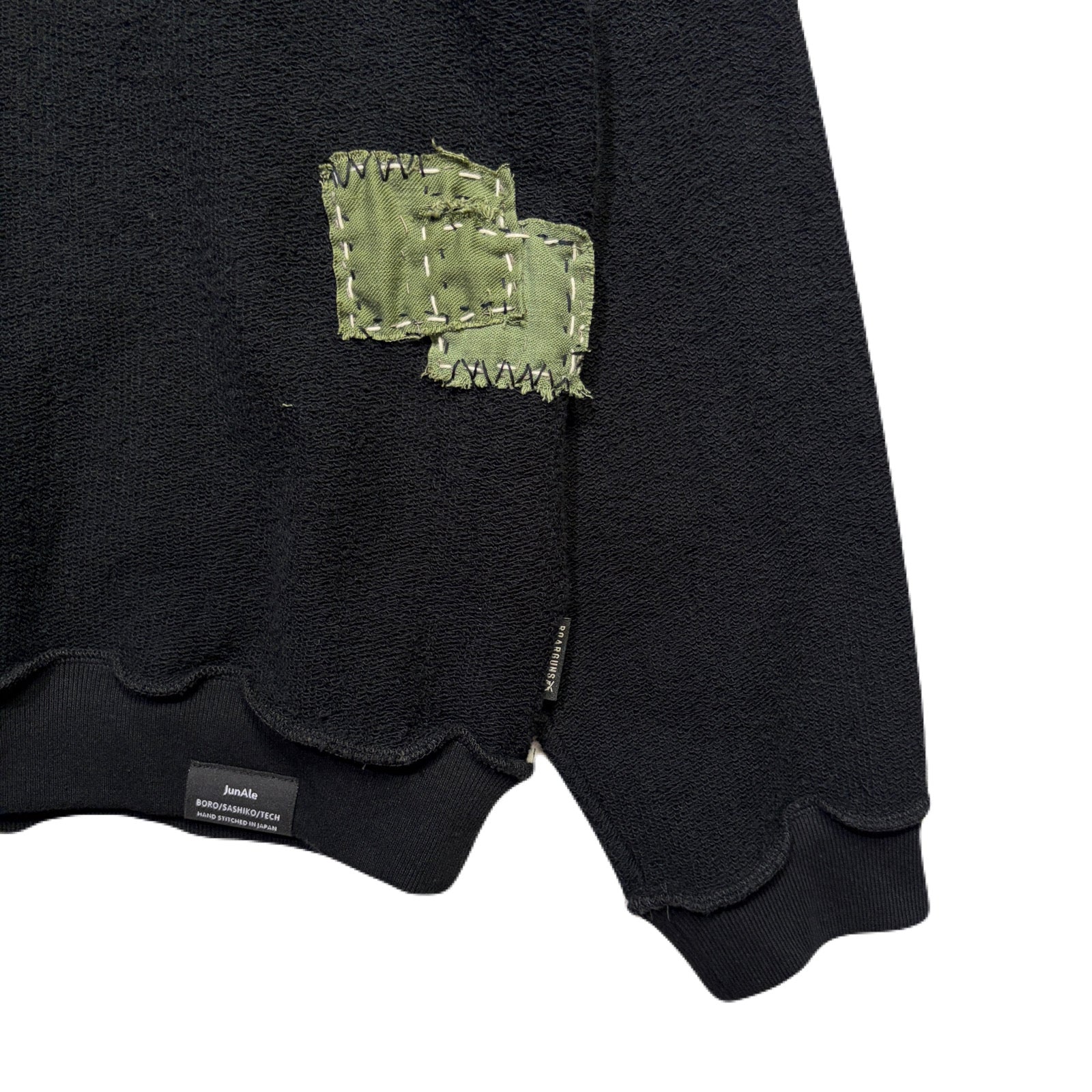 画像をギャラリービューアに読み込む, JunAle SASHIKO SWEATSHIRT CROSSGUN METAL / BLACK