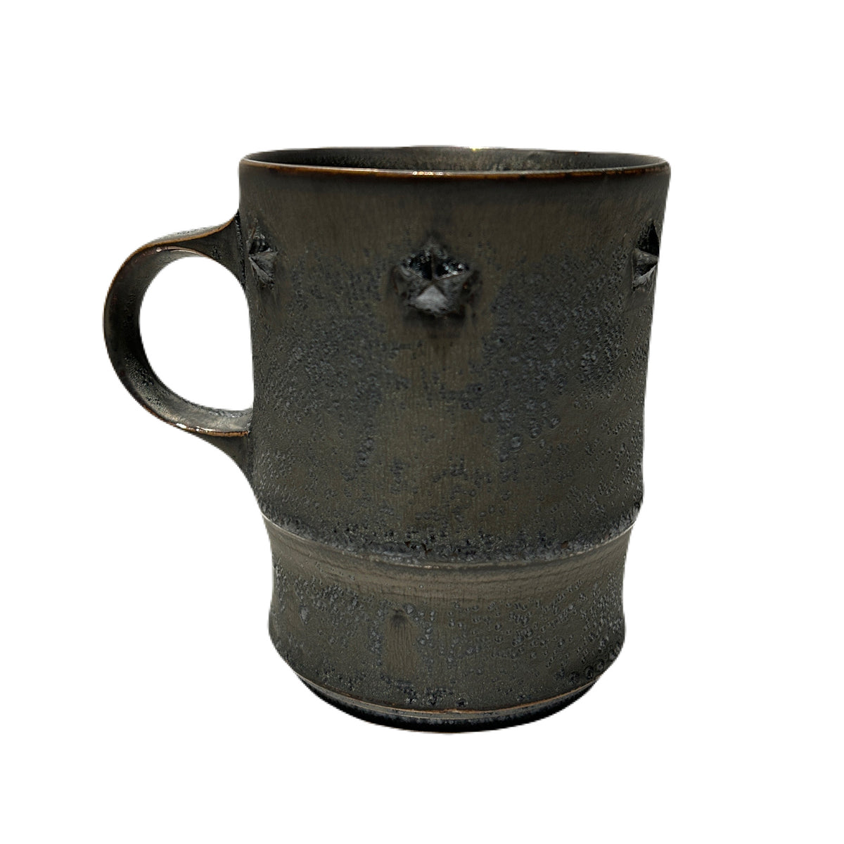 SHIRO HAMANAKA CROSSGUN MUG  6 STARS *EMBOSS  / ASH BLACK