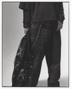 EVISU x mastermind JAPAN x roarguns WASHED MULTI-POCKET SELVEDGE DENIM JEANS