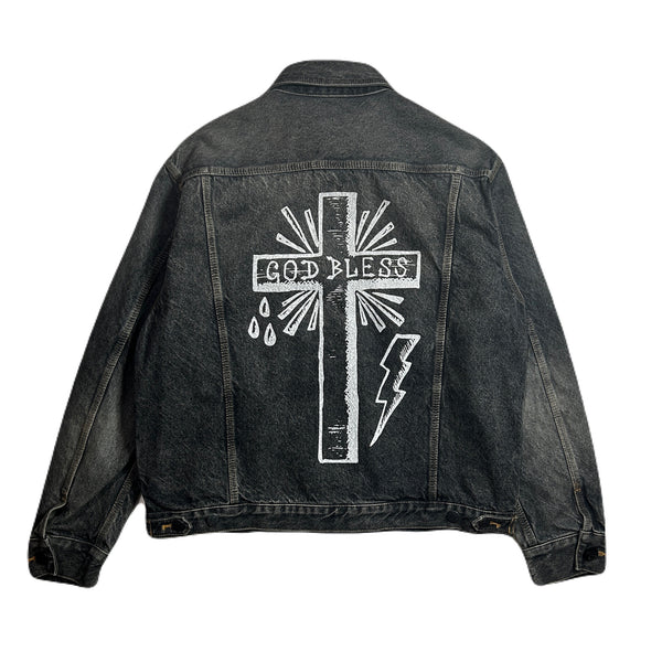 LIMITED EDITION STONE BIO DENIM JACKET / BLACK