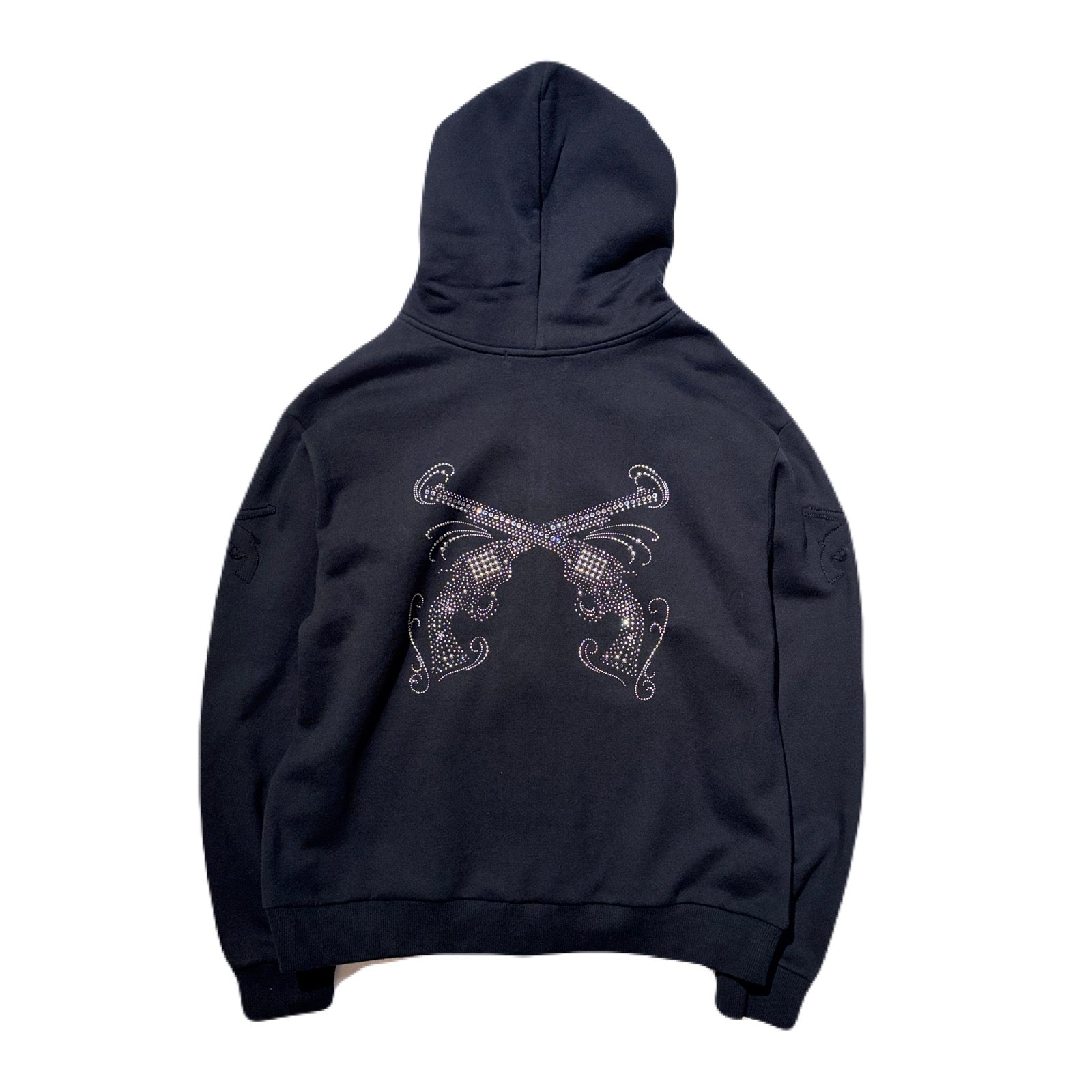 Load image into Gallery viewer, CROSSGUN METAL HOODIE / BLACK