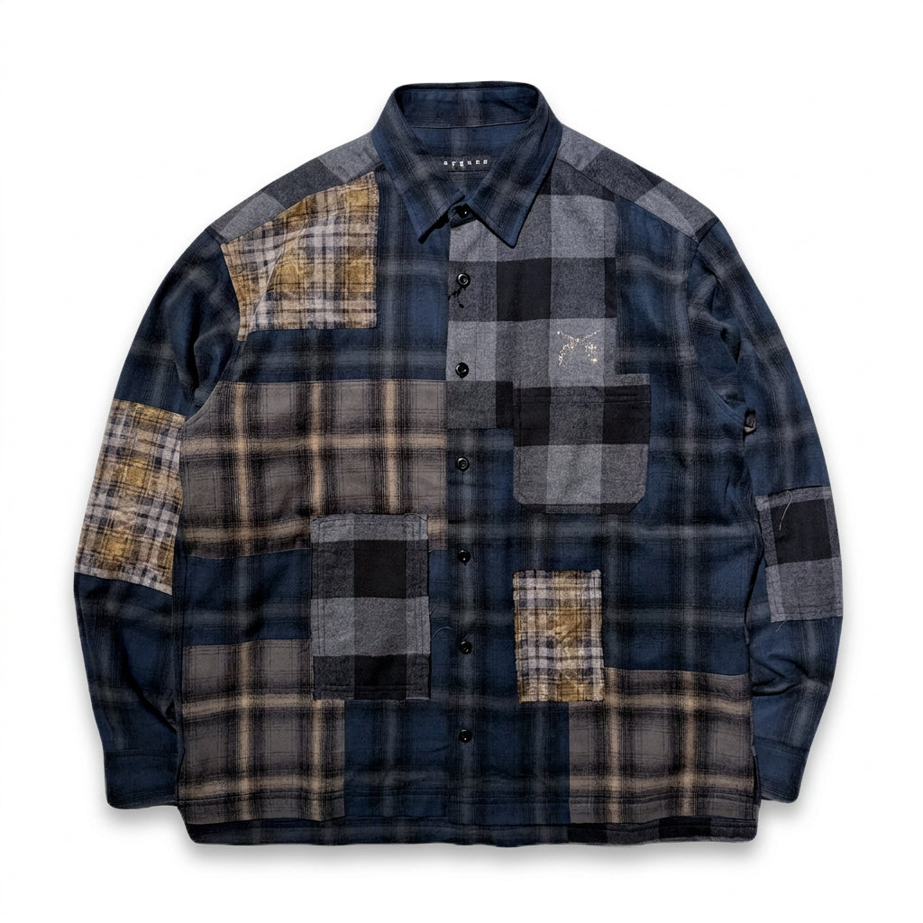 画像をギャラリービューアに読み込む, MULTI CHECK SHIRT CRYSTAL / NAVY