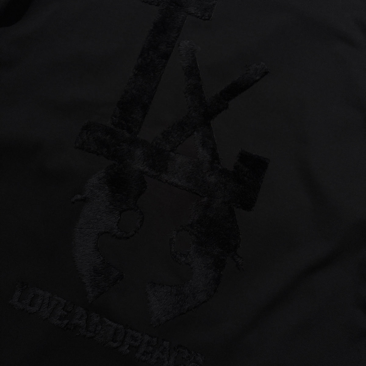 LA FUR PRINT L/S T-SHIRT / BLACK*BLACK