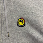 JunAle SASHIKO FLEECY HOODIE FIRE PATTERN / GRAY