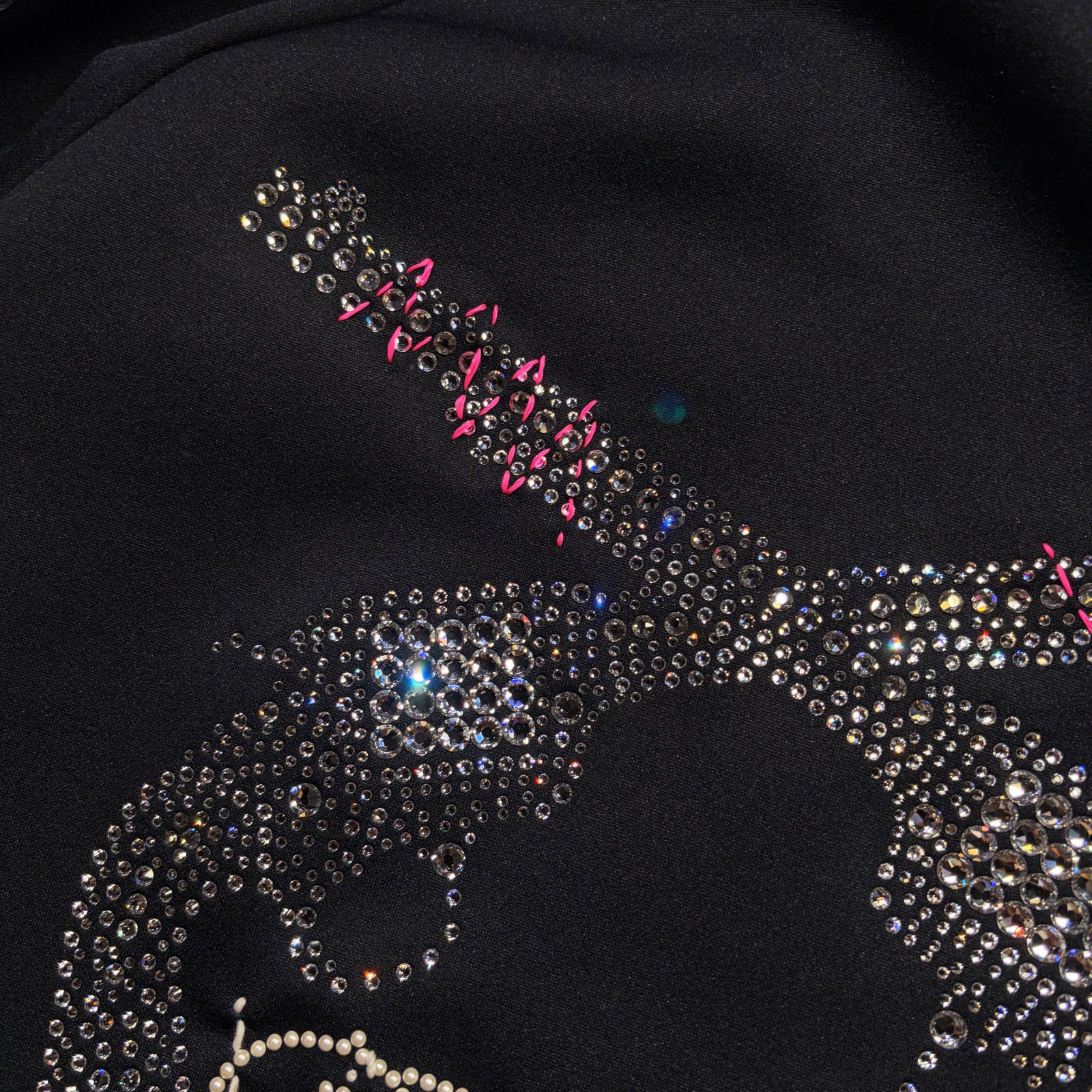 画像をギャラリービューアに読み込む, JunAle SASHIKO LINETAPE JERSEY JACKET / BLACK