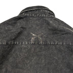 BACK SATIN SHIRT JACKET / BLACK