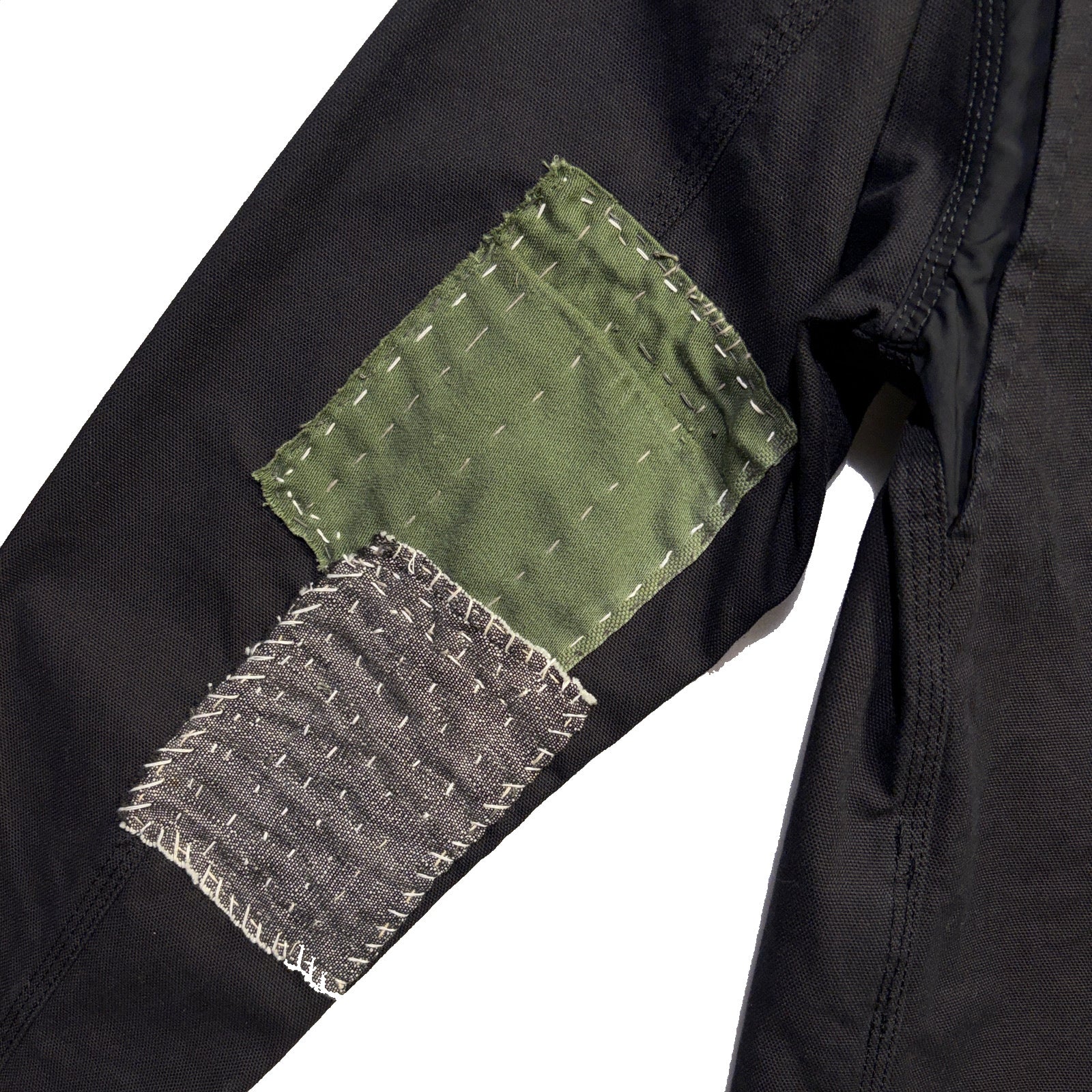 画像をギャラリービューアに読み込む, JunAle SASHIKO OXFORD STRETCH JACKET / BLACK