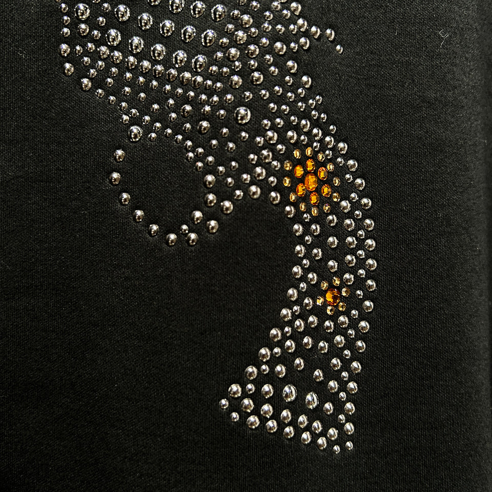 画像をギャラリービューアに読み込む, WOMENS CROSSGUN METAL T-SHIRT / BLACK