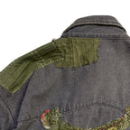 JunAle SASHIKO 8oz DENIM SHIRTS DUNKWELL / BLACK