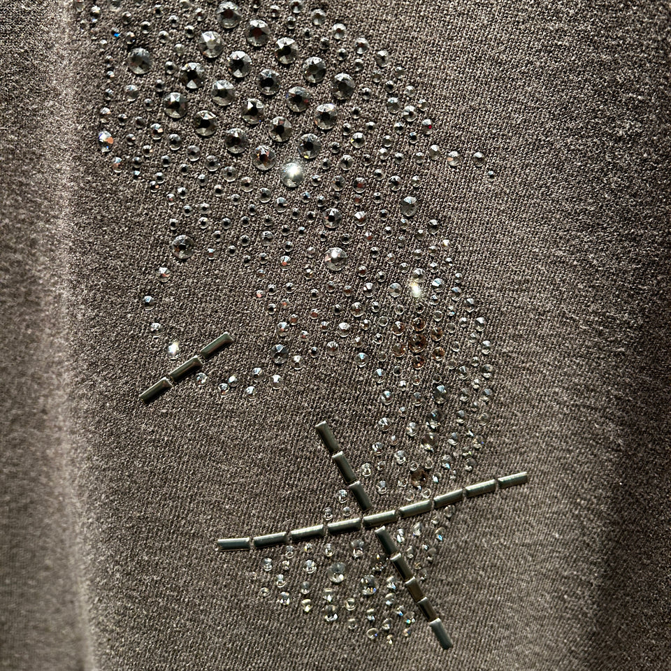 画像をギャラリービューアに読み込む, CROSSGUN ALL CRYSTAL L/S T-SHIRT / BROWN