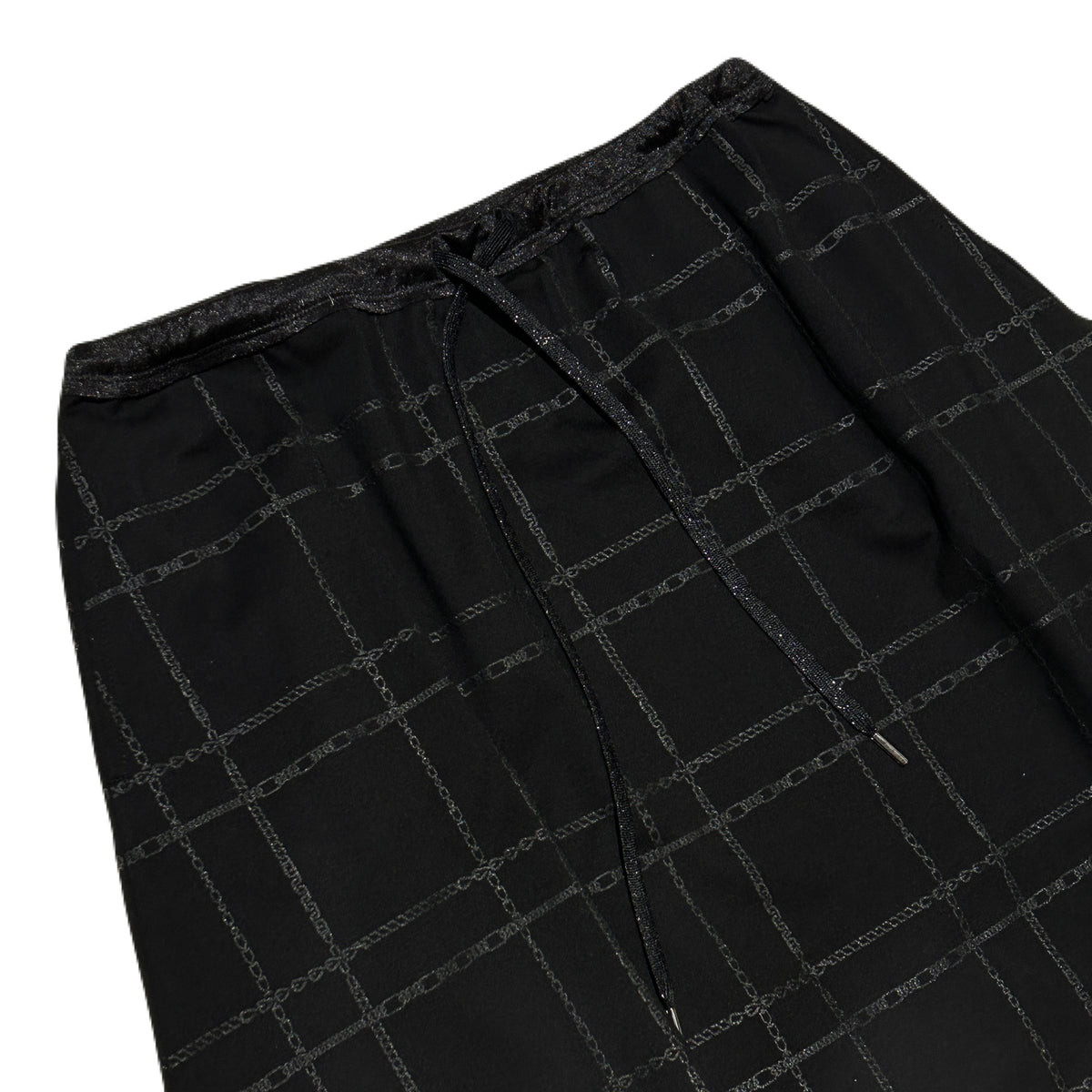 WOMENS CHAIN CHECK SKIRT / BLACK*BLACK