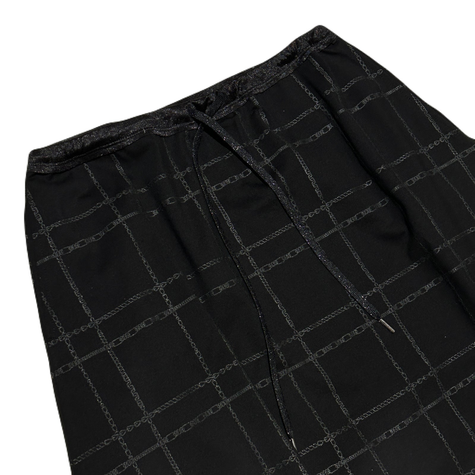 画像をギャラリービューアに読み込む, WOMENS CHAIN CHECK SKIRT / BLACK*BLACK
