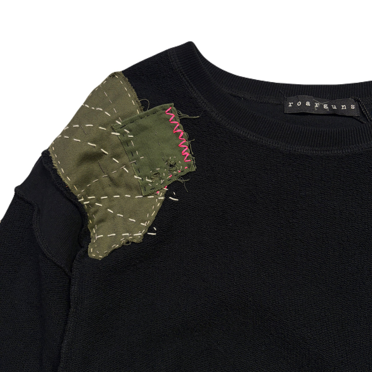 JunAle SASHIKO SWEATSHIRT CROSSGUN METAL / BLACK