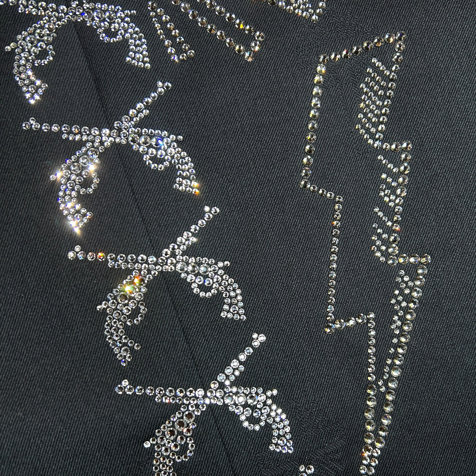 画像をギャラリービューアに読み込む, LIMITED EDITION CROSS JACQUARD CROSS CRYSTAL JACKET / BLACK