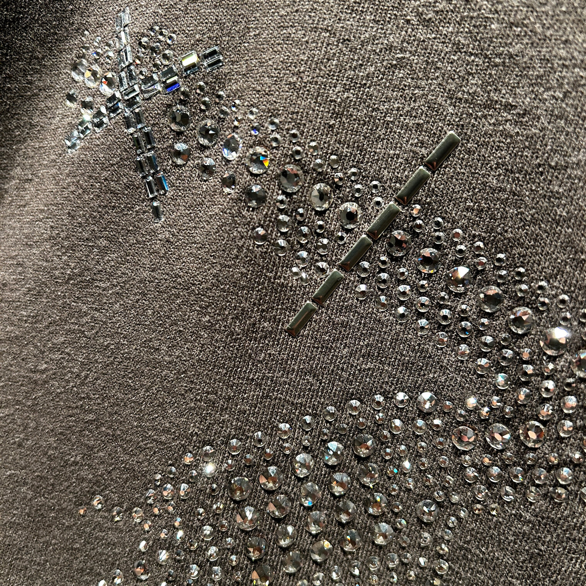 CROSSGUN ALL CRYSTAL L/S T-SHIRT / BROWN
