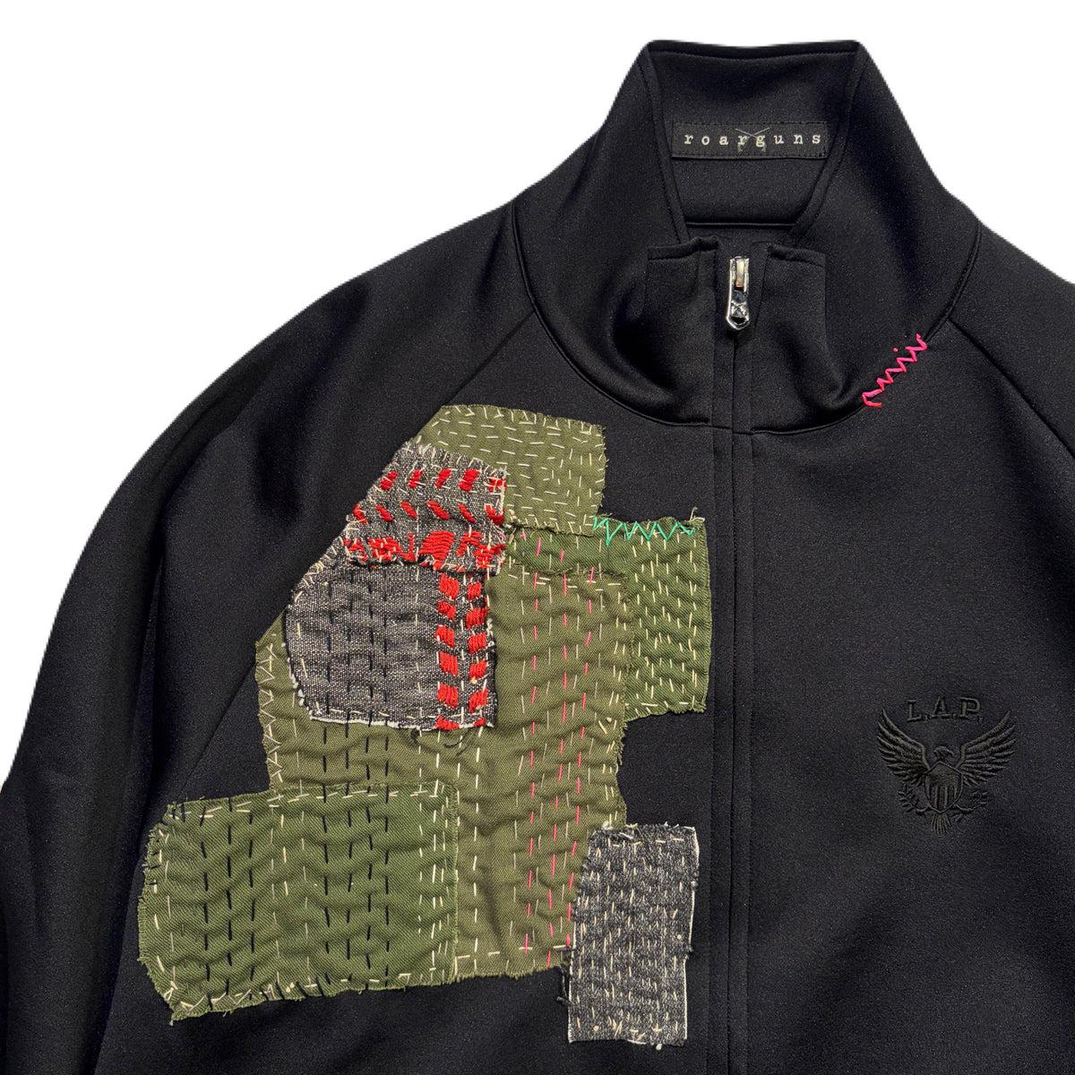 JunAle SASHIKO LINETAPE JERSEY JACKET / BLACK