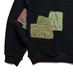 JunAle SASHIKO SWEATSHIRT CROSSGUN METAL / BLACK