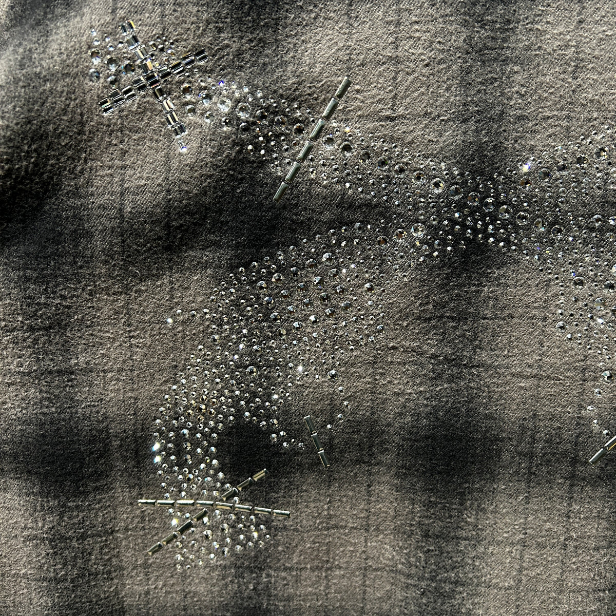 SHGGY CHECK SHIRT CRYSTAL / BROWN