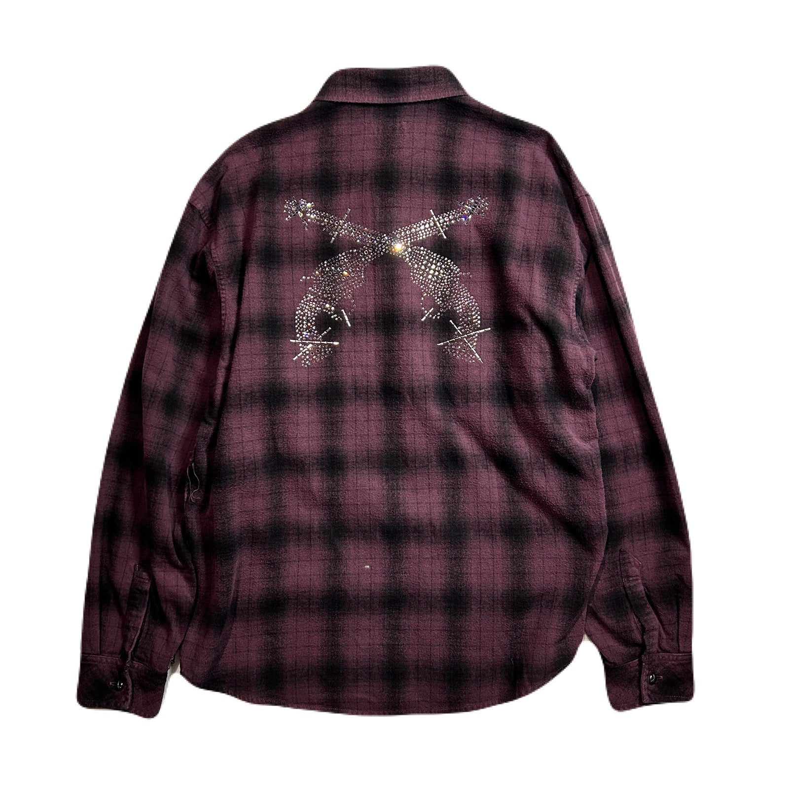 画像をギャラリービューアに読み込む, SHGGY CHECK SHIRT CRYSTAL / BURGUNDY