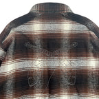 LIMITED EDITION COTTON SILK CHECK SHIRT / BROWN