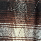 LIMITED EDITION COTTON SILK CHECK SHIRT / BROWN