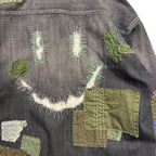 JunAle SASHIKO 11.9oz DENIM SHIRT SMILY/ BLACK