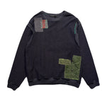 JunAle SASHIKO SWEATSHIRT CROSSGUN METAL / GRAY