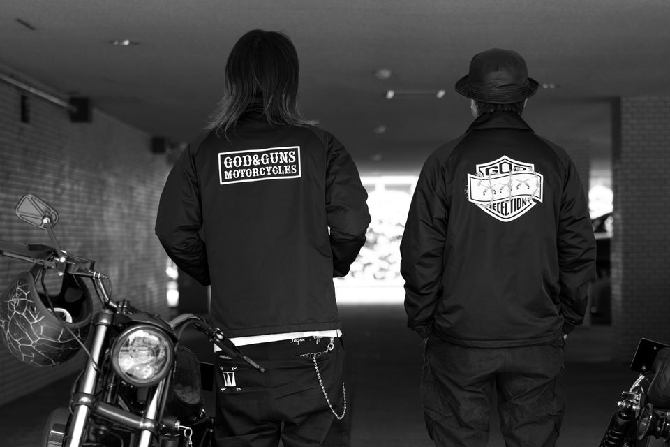 将图片加载到图库查看器，TRIPLE GUNS EMBLEM COACH JACKET / BLACK