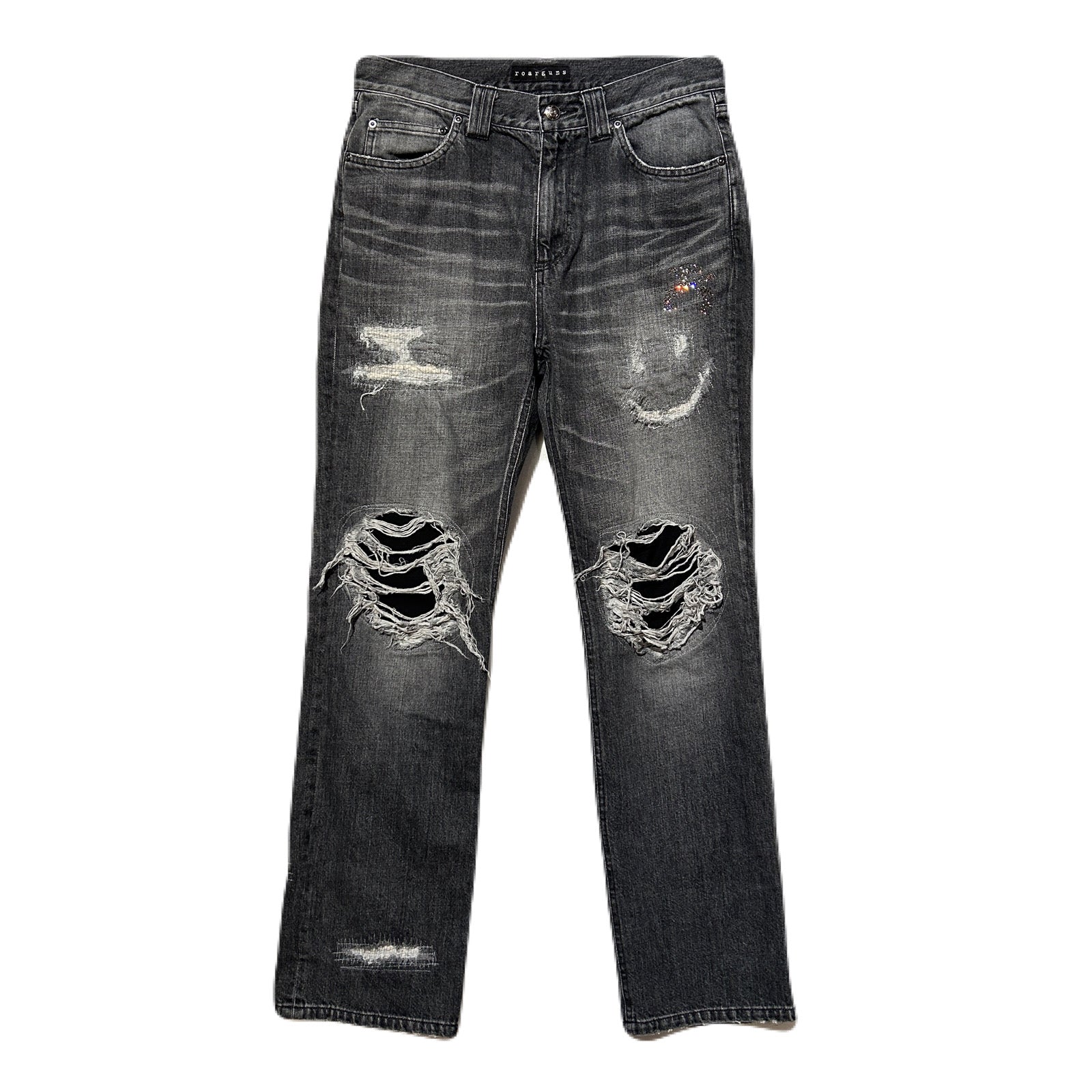 ROARGUNS GRUNGE DISTRESSED DENIM