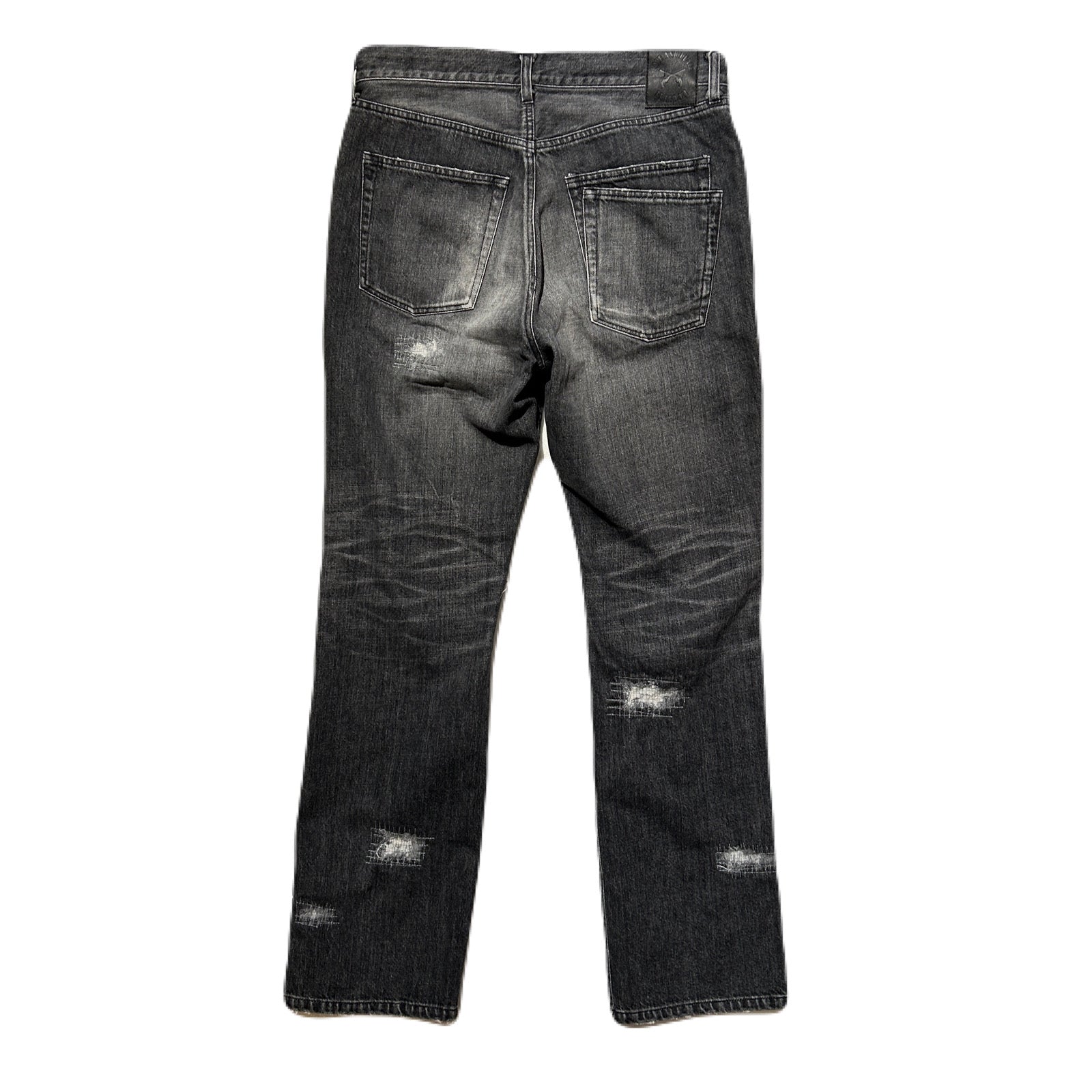 画像をギャラリービューアに読み込む, 12oz CRASH DENIM SMILE DAMAGE ANGEL CROSSGUN / BLACK