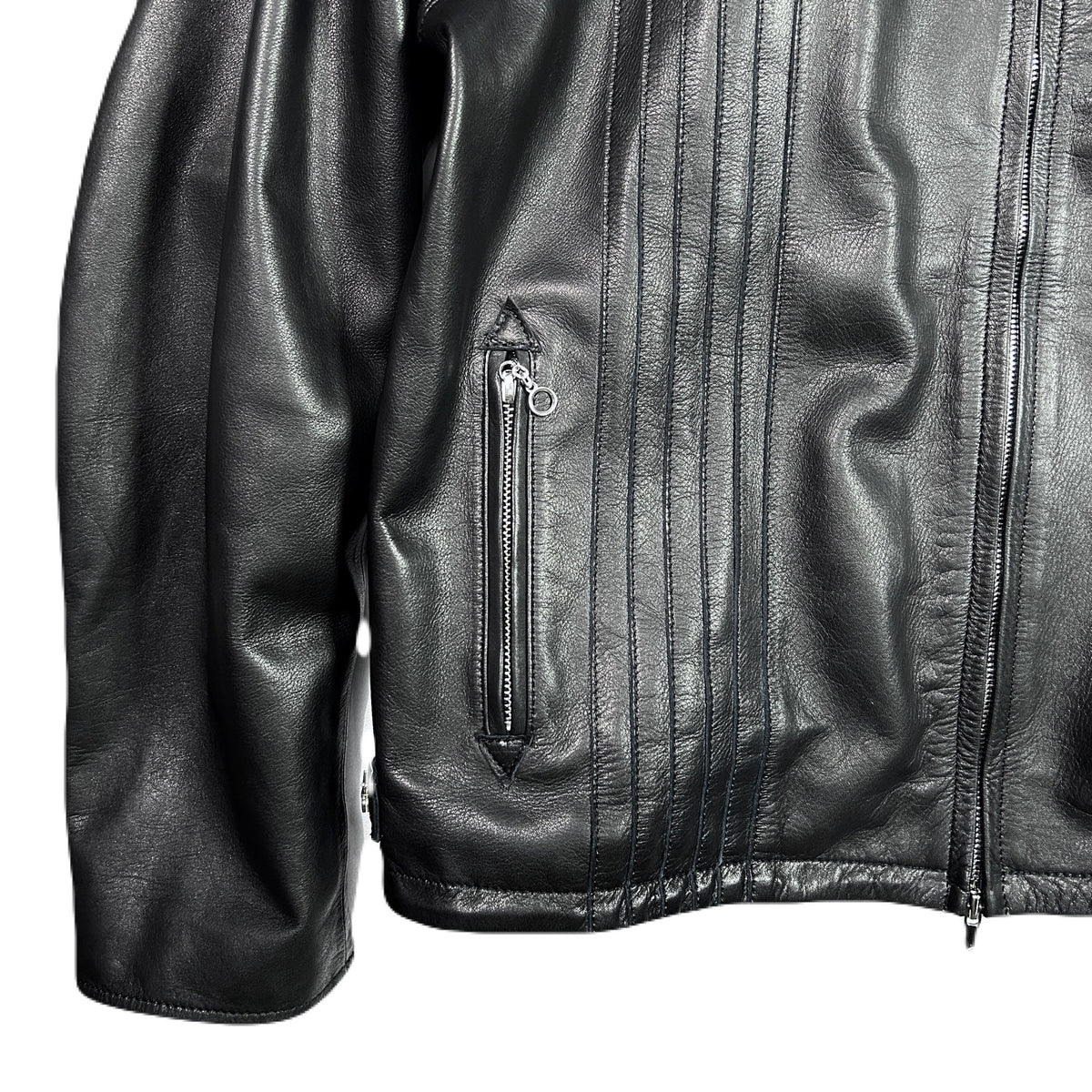 COW LEATHER JACKET / BLACK