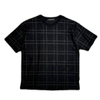 CHAIN CHECK PRINT T-SHIRT / BLACK*BLACK