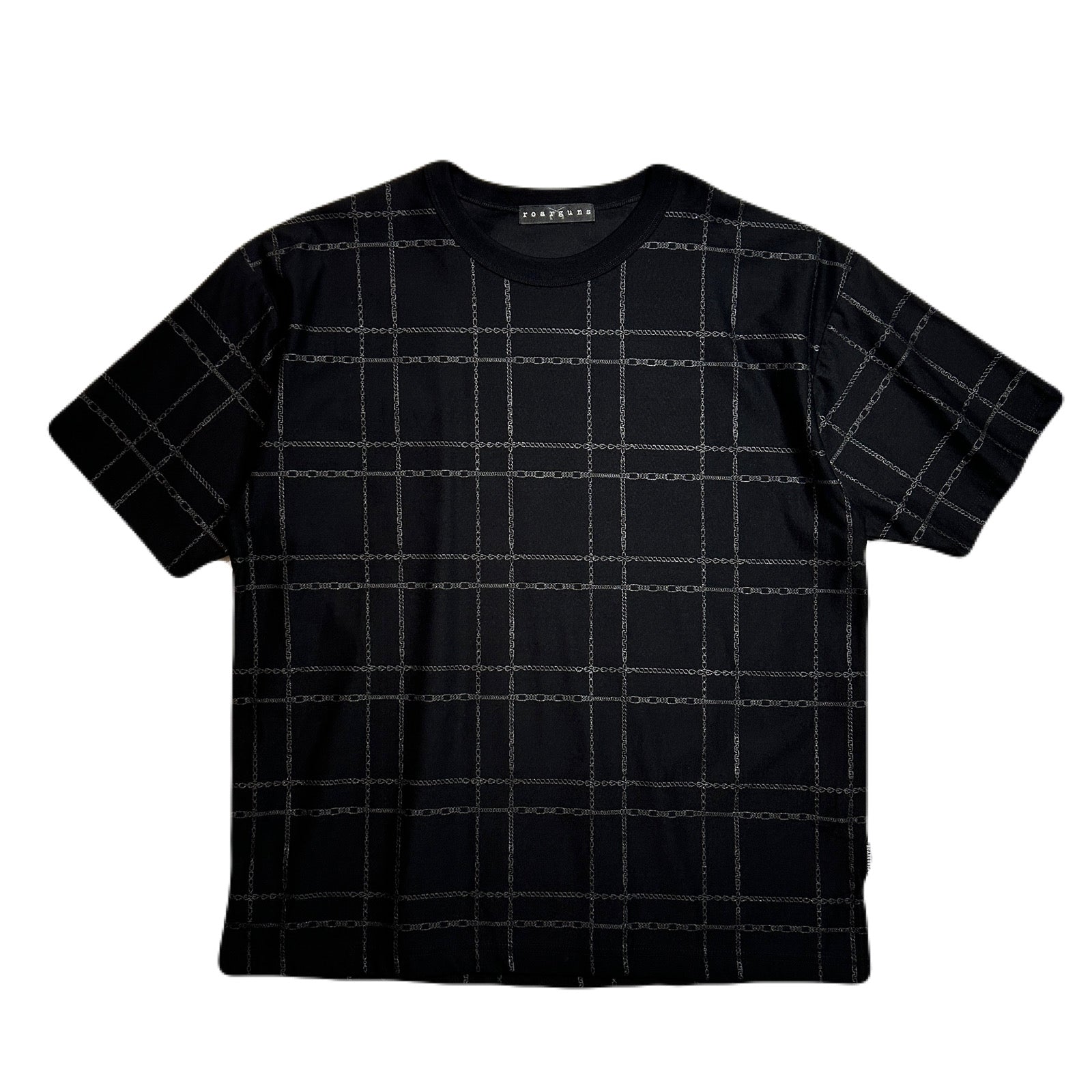 画像をギャラリービューアに読み込む, CHAIN CHECK PRINT T-SHIRT / BLACK*BLACK