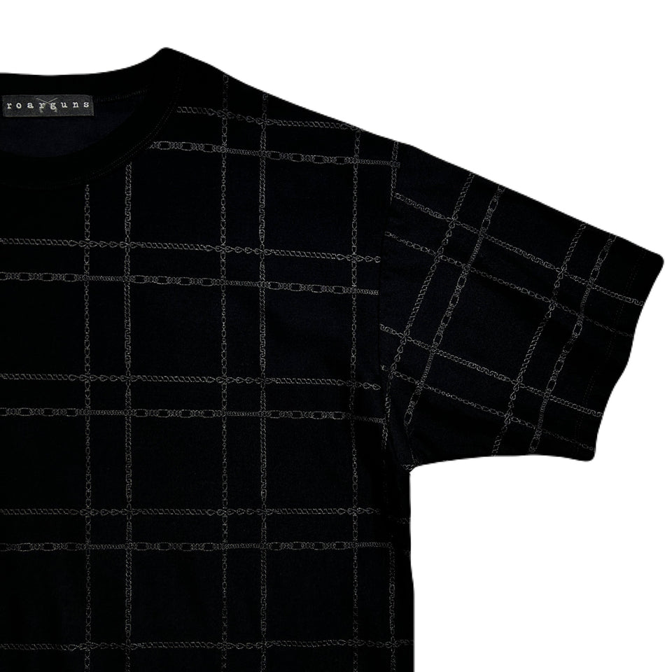 画像をギャラリービューアに読み込む, CHAIN CHECK PRINT T-SHIRT / BLACK*BLACK
