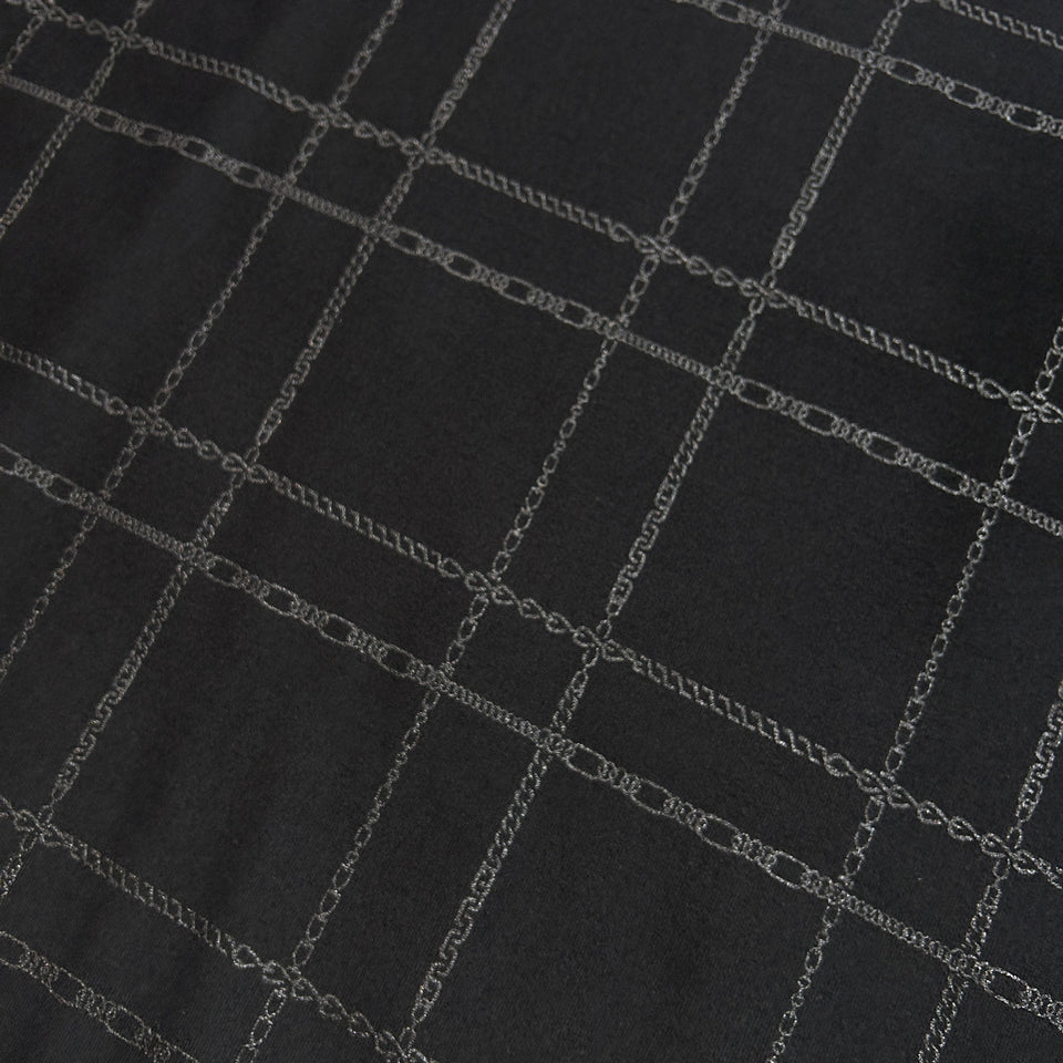 画像をギャラリービューアに読み込む, CHAIN CHECK PRINT T-SHIRT / BLACK*BLACK