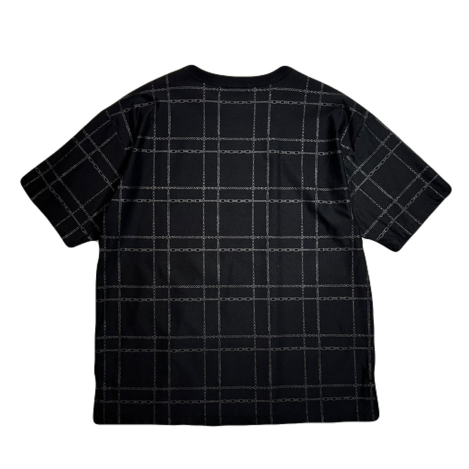 画像をギャラリービューアに読み込む, CHAIN CHECK PRINT T-SHIRT / BLACK*BLACK