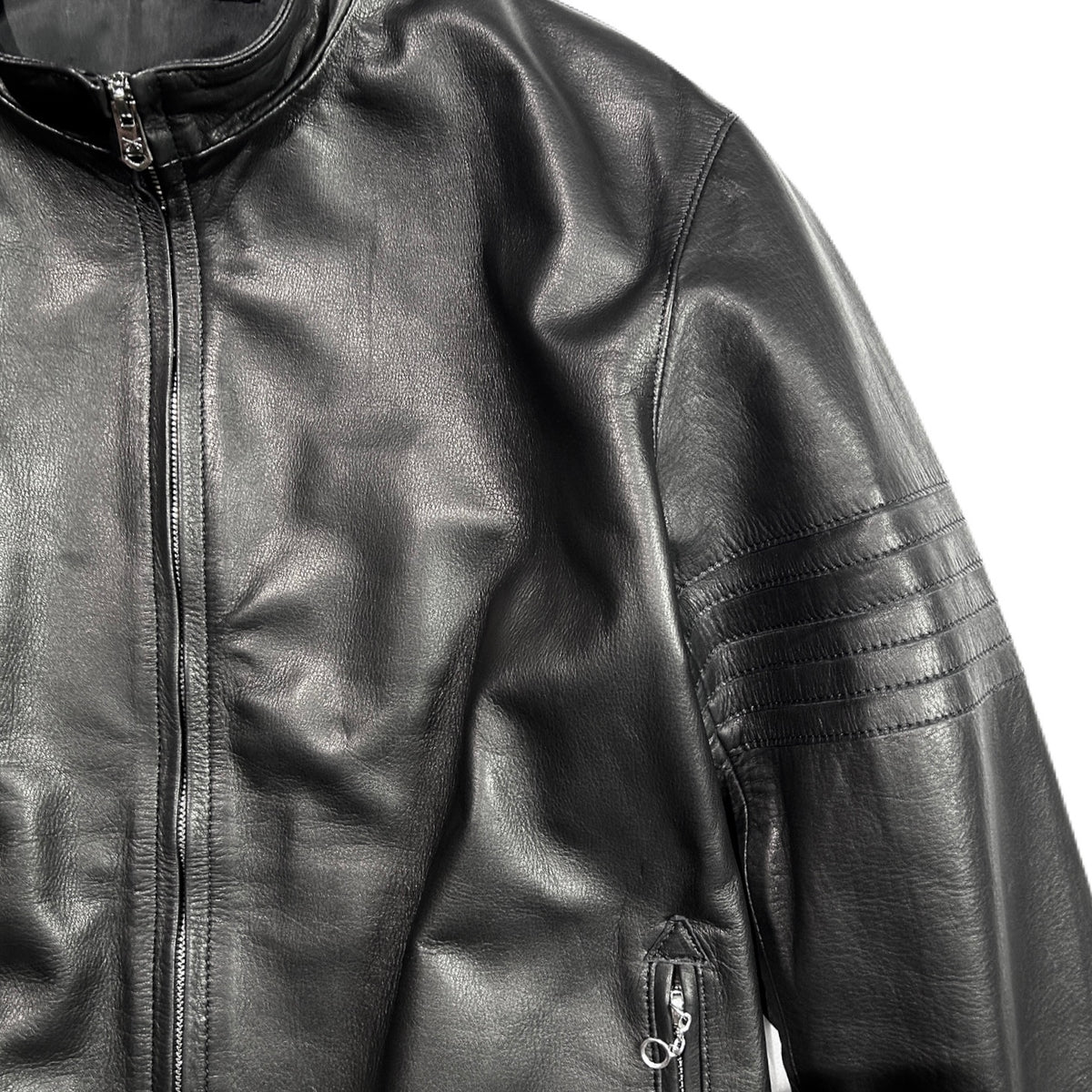 COW LEATHER JACKET / BLACK