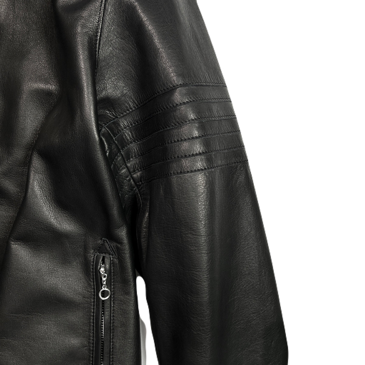 COW LEATHER JACKET / BLACK