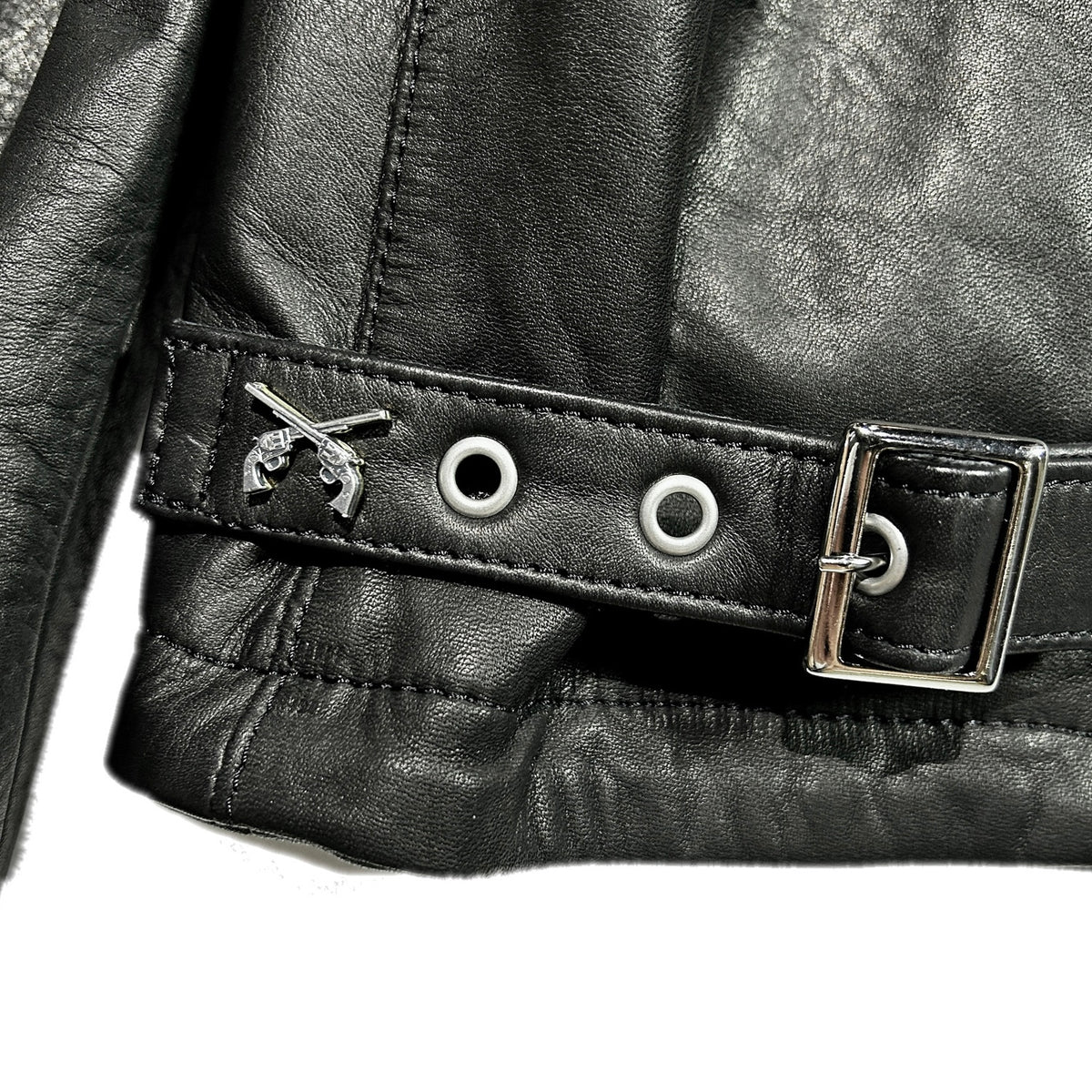 COW LEATHER JACKET / BLACK