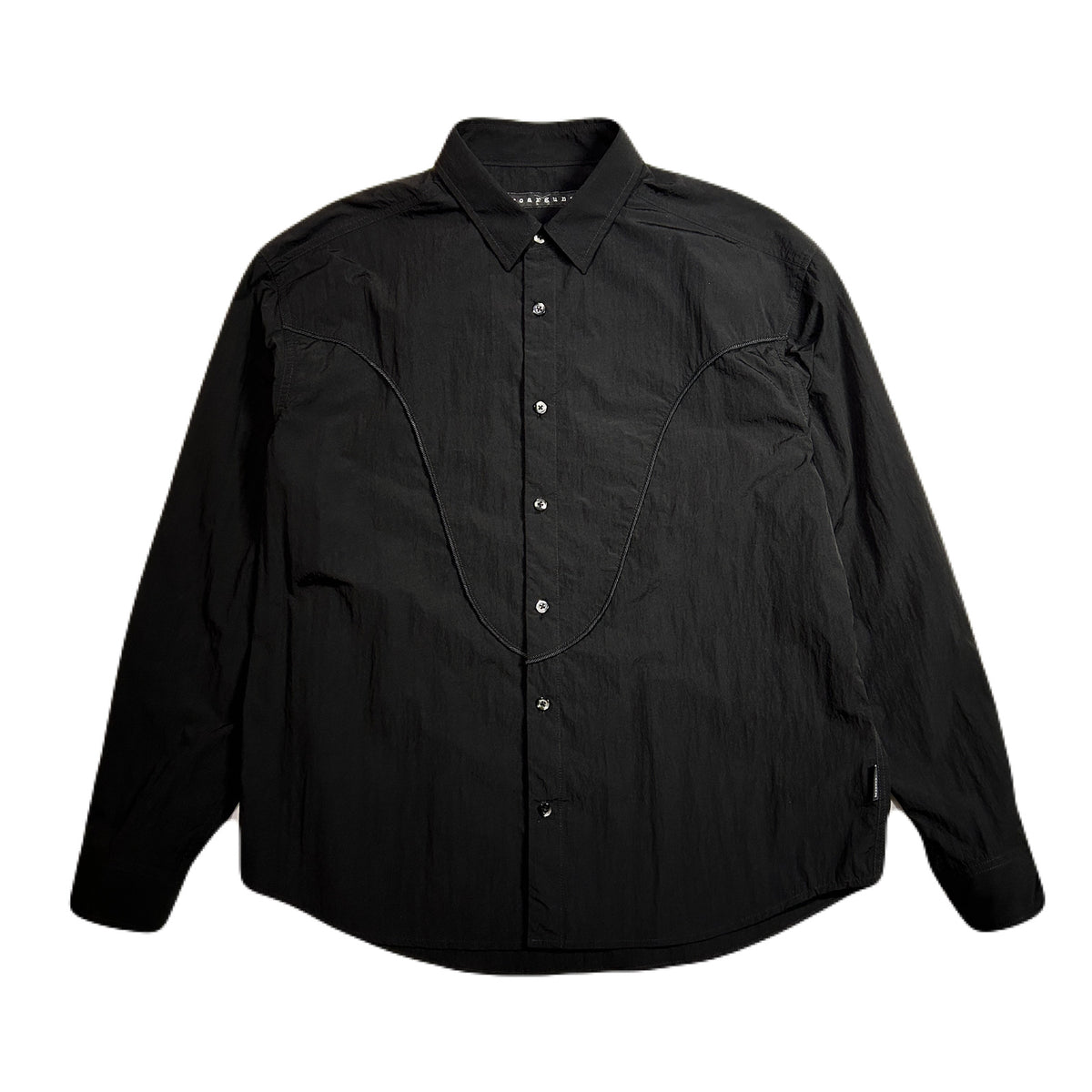 NYLON WESTERN SHIRT CROSSGUN  / BLACK