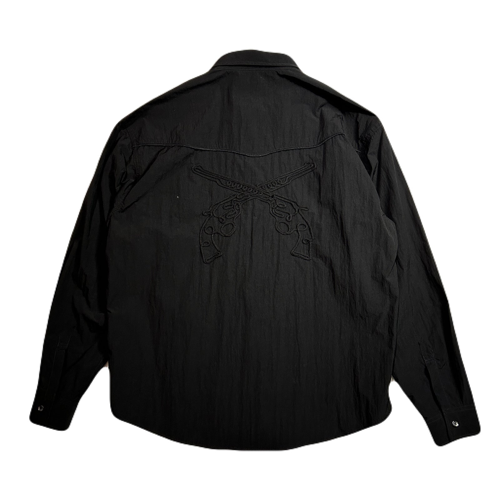 画像をギャラリービューアに読み込む, NYLON WESTERN SHIRT CROSSGUN  / BLACK