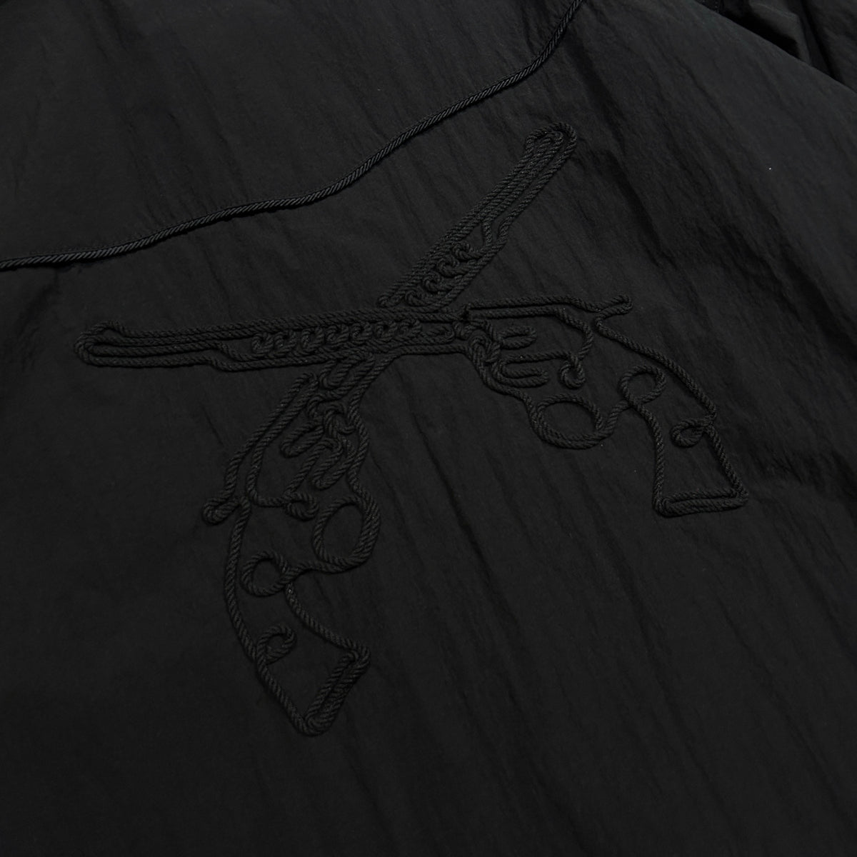 NYLON WESTERN SHIRT CROSSGUN  / BLACK