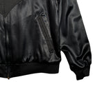 SATIN JACKET EAGLE EMBROIDERY / BLACK