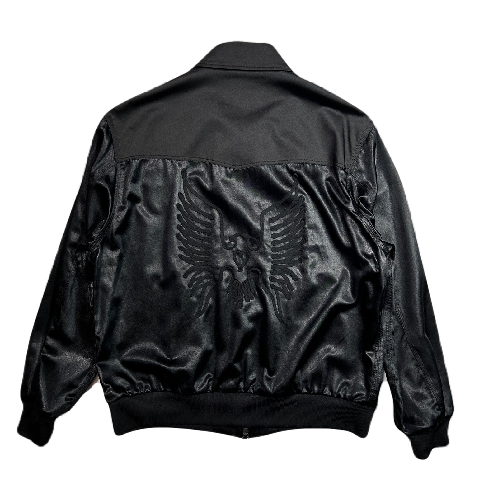 画像をギャラリービューアに読み込む, SATIN JACKET EAGLE EMBROIDERY / BLACK