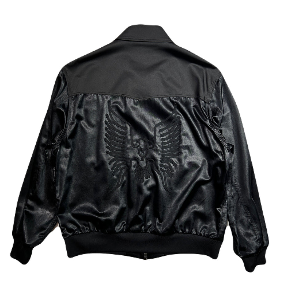 画像をギャラリービューアに読み込む, SATIN JACKET EAGLE EMBROIDERY / BLACK