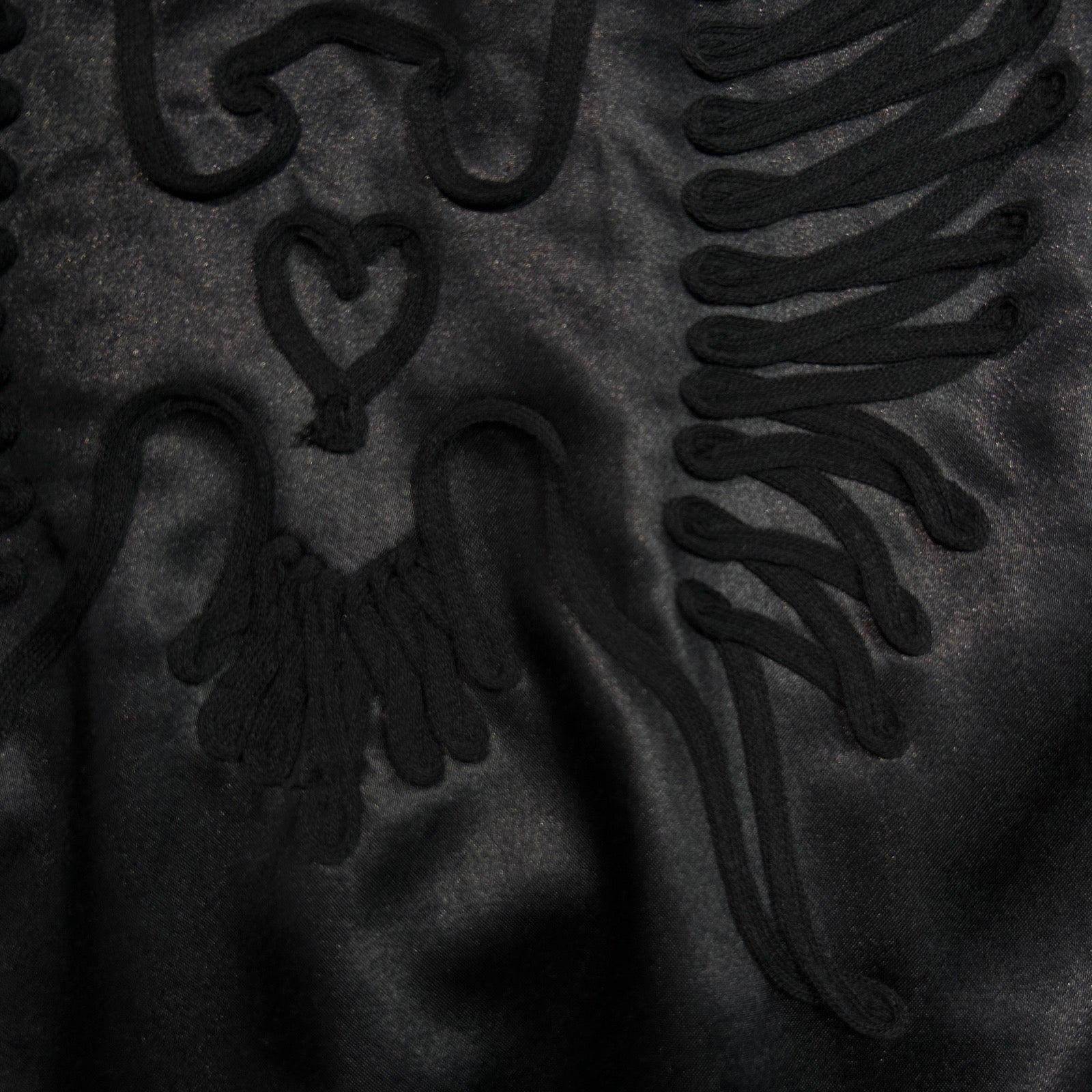 画像をギャラリービューアに読み込む, SATIN JACKET EAGLE EMBROIDERY / BLACK