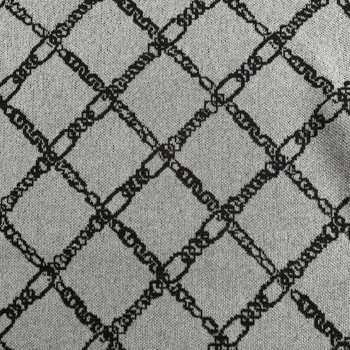 CHAIN JACQUARD KNIT / GRAY