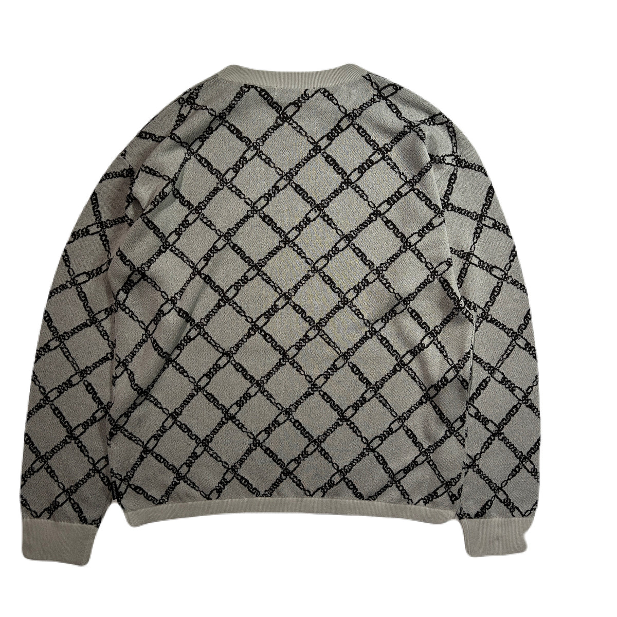 CHAIN JACQUARD KNIT / GRAY