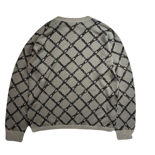 CHAIN JACQUARD KNIT / GRAY